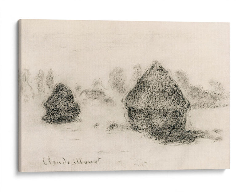 Pilas de trigo - Claude Monet | Cuadro decorativo de Canvas Lab