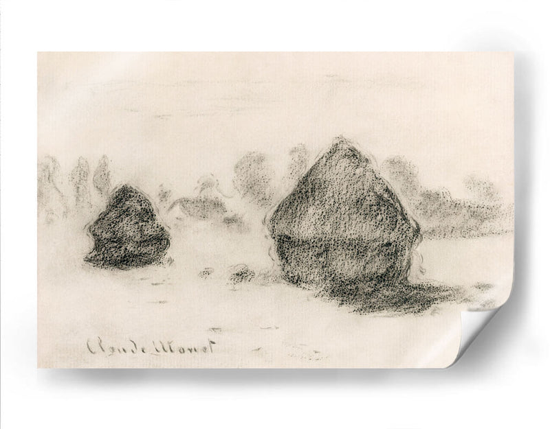 Pilas de trigo - Claude Monet | Cuadro decorativo de Canvas Lab