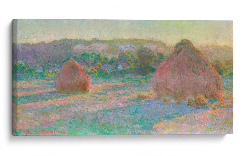 Pilas de trigo, fin de verano - Claude Monet | Cuadro decorativo de Canvas Lab