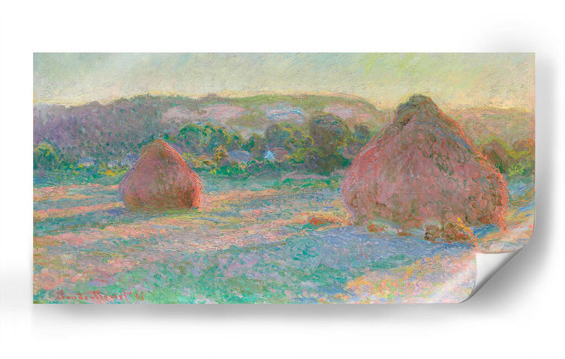 Pilas de trigo, fin de verano - Claude Monet | Cuadro decorativo de Canvas Lab