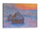 Pilas de trigo, puesta de sol, efecto nieve - Claude Monet | Cuadro decorativo de Canvas Lab