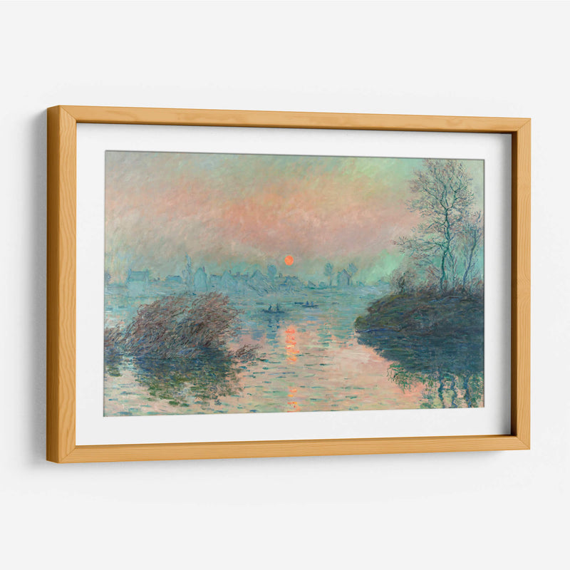 Puesta de sol en el Sena en Lavacourt - Claude Monet | Cuadro decorativo de Canvas Lab