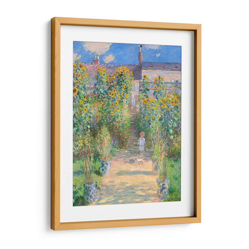 Jardín de Monet en Vetheuil - Claude Monet | Cuadro decorativo de Canvas Lab