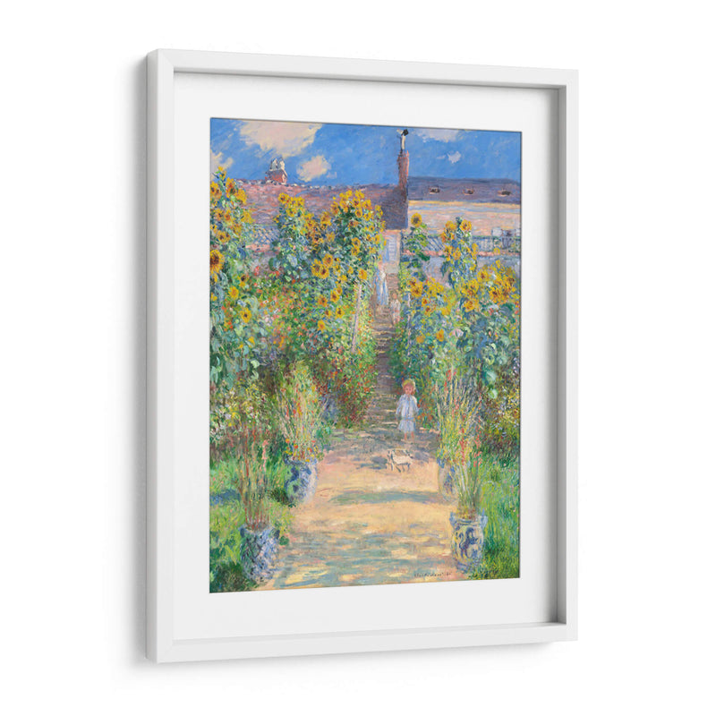 Jardín de Monet en Vetheuil - Claude Monet | Cuadro decorativo de Canvas Lab