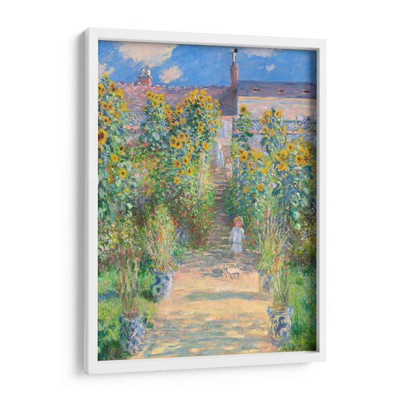 Jardín de Monet en Vetheuil - Claude Monet | Cuadro decorativo de Canvas Lab