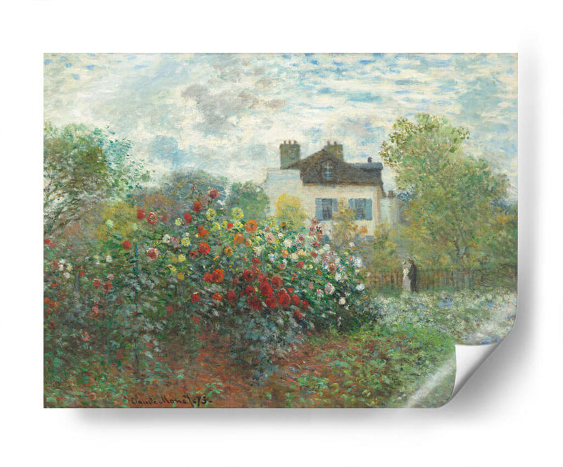 El jardín del artista en Argenteuil (Un rincón del jardín con dalias) - Claude Monet | Cuadro decorativo de Canvas Lab