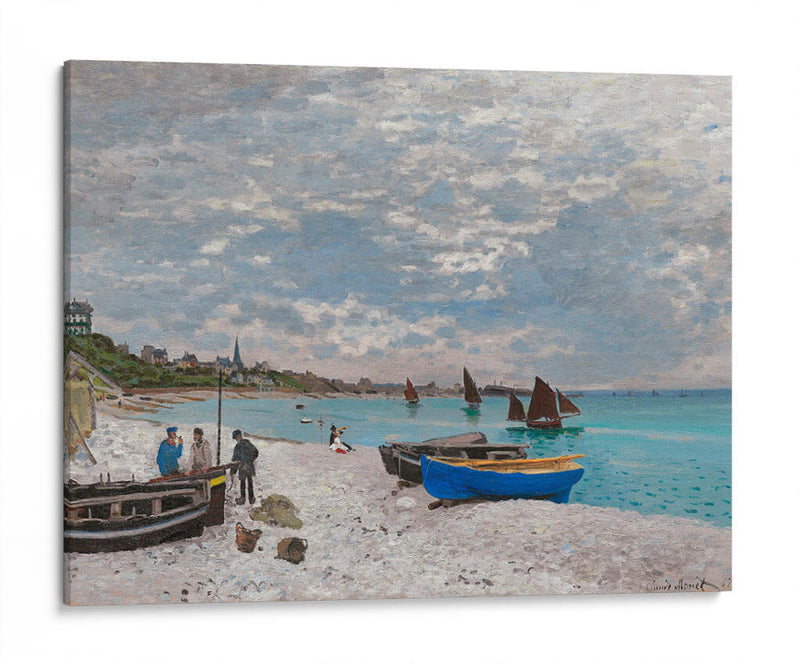 La playa en Sainte-Adresse - Claude Monet | Cuadro decorativo de Canvas Lab