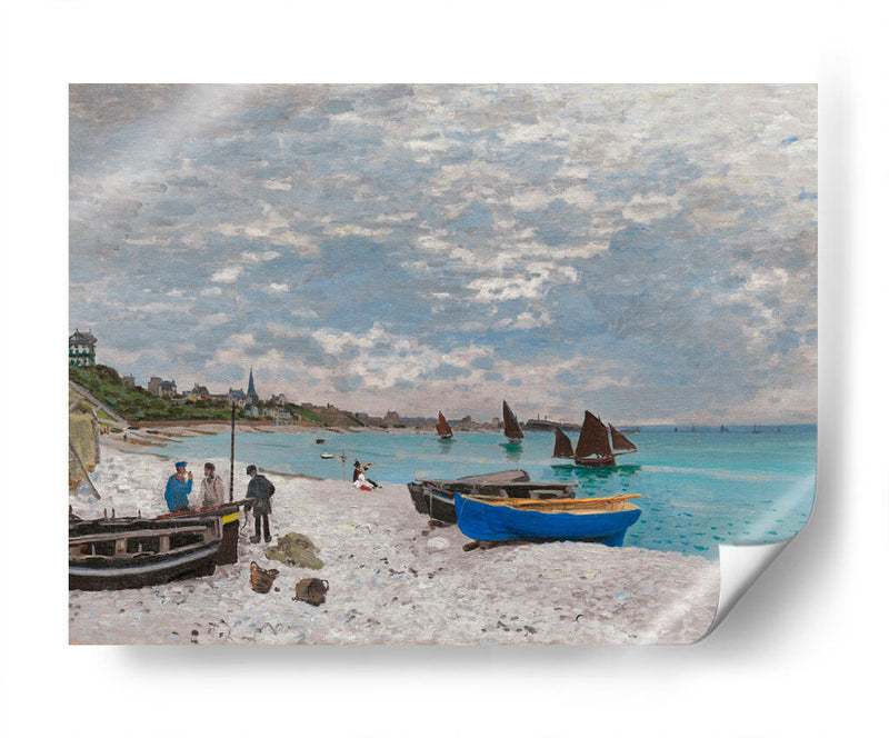 La playa en Sainte-Adresse - Claude Monet | Cuadro decorativo de Canvas Lab
