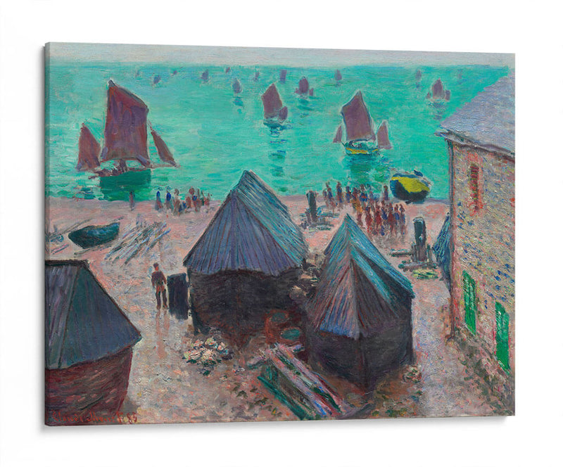 La Partida de los Barcos, Étretat - Claude Monet | Cuadro decorativo de Canvas Lab