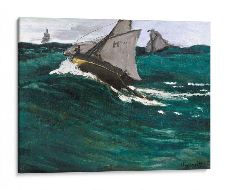 La ola verde - Claude Monet | Cuadro decorativo de Canvas Lab