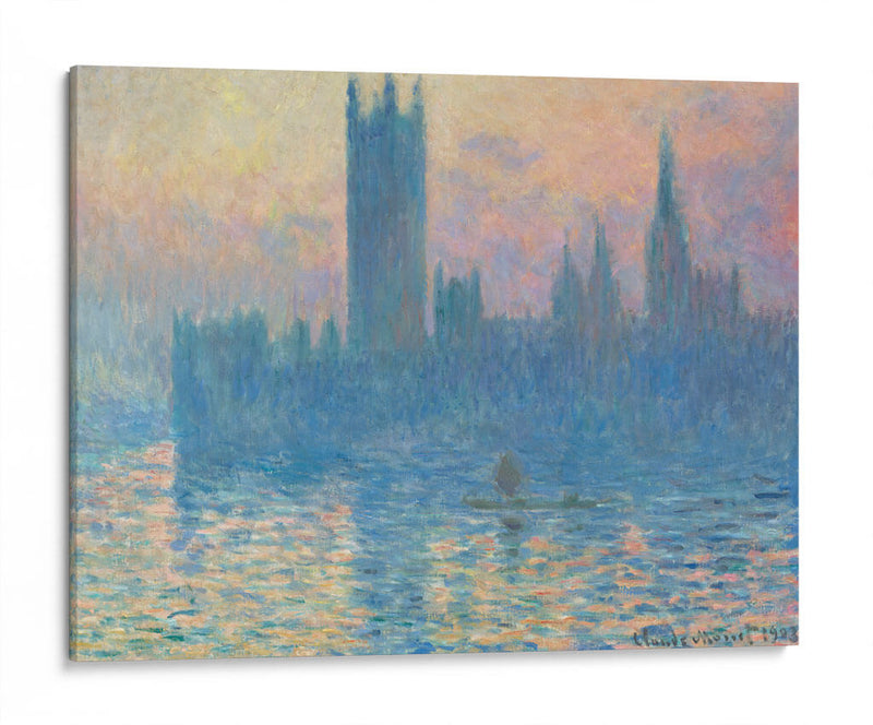 Londres, el Parlamento (efecto de neblina) - Claude Monet | Cuadro decorativo de Canvas Lab