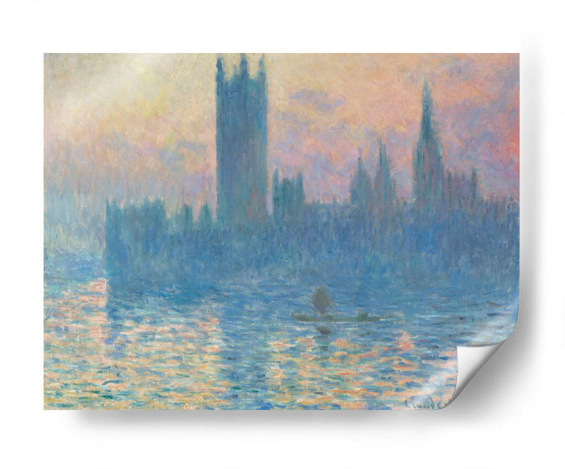 Londres, el Parlamento (efecto de neblina) - Claude Monet | Cuadro decorativo de Canvas Lab