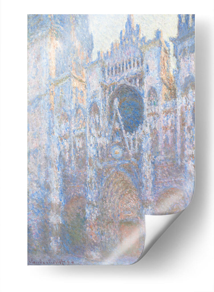 El portal de la catedral de Rouen a la luz de la mañana - I - Claude Monet | Cuadro decorativo de Canvas Lab