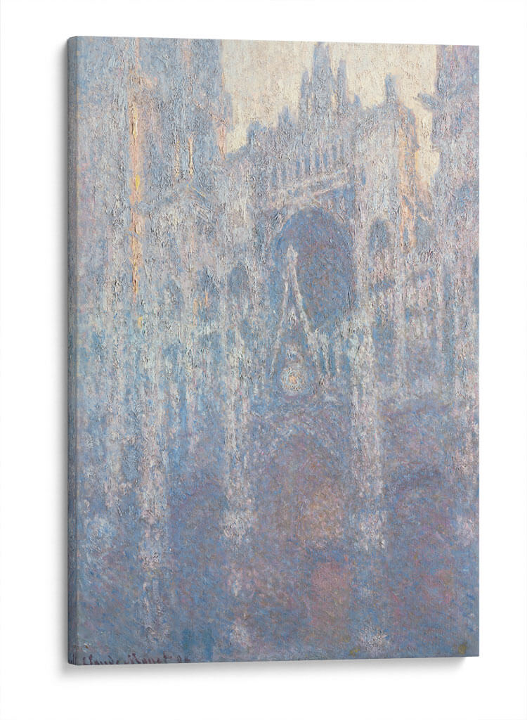 El portal de la catedral de Rouen a la luz de la mañana - II - Claude Monet | Cuadro decorativo de Canvas Lab