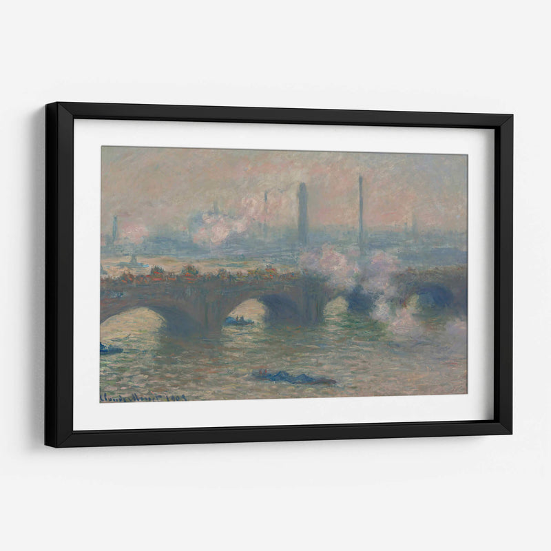 Puente de Waterloo, día gris - Claude Monet | Cuadro decorativo de Canvas Lab