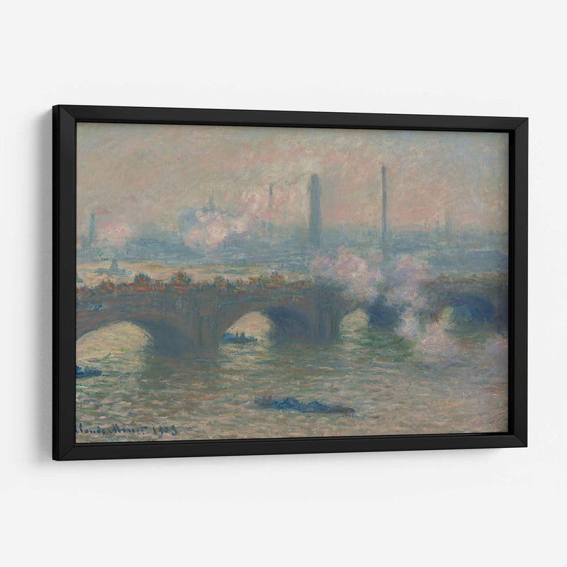 Puente de Waterloo, día gris - Claude Monet | Cuadro decorativo de Canvas Lab