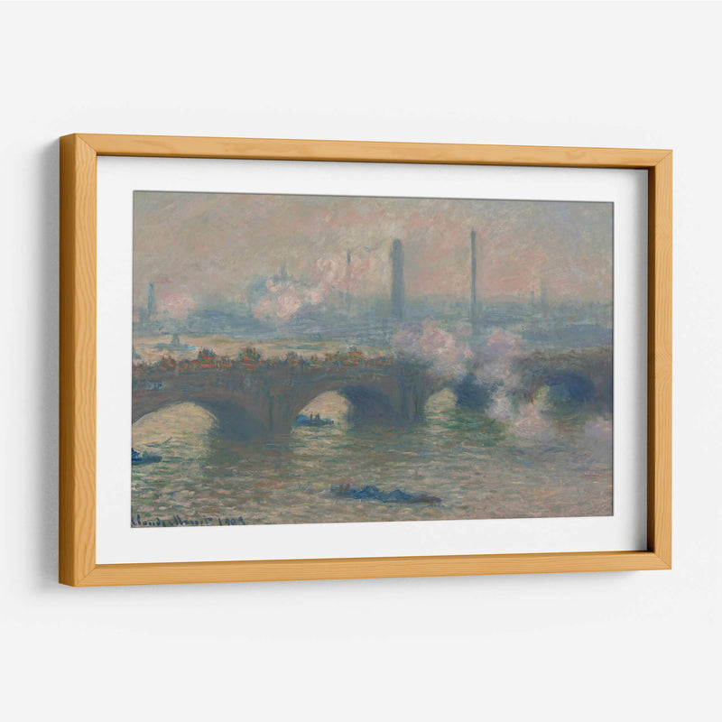 Puente de Waterloo, día gris - Claude Monet | Cuadro decorativo de Canvas Lab