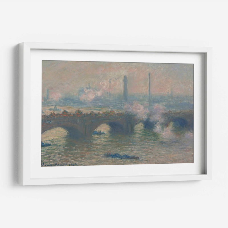 Puente de Waterloo, día gris - Claude Monet | Cuadro decorativo de Canvas Lab