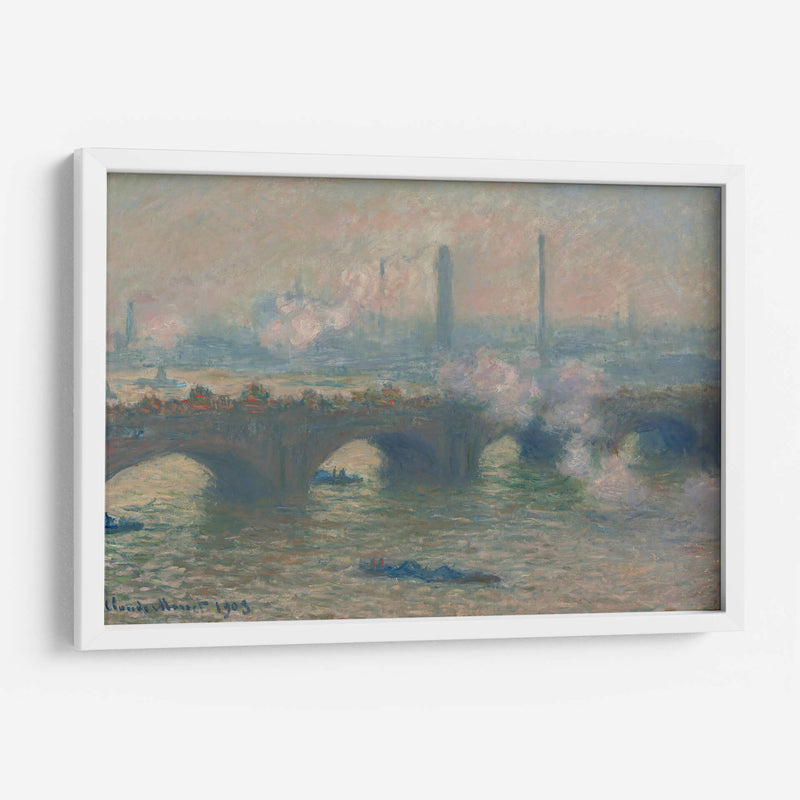 Puente de Waterloo, día gris - Claude Monet | Cuadro decorativo de Canvas Lab