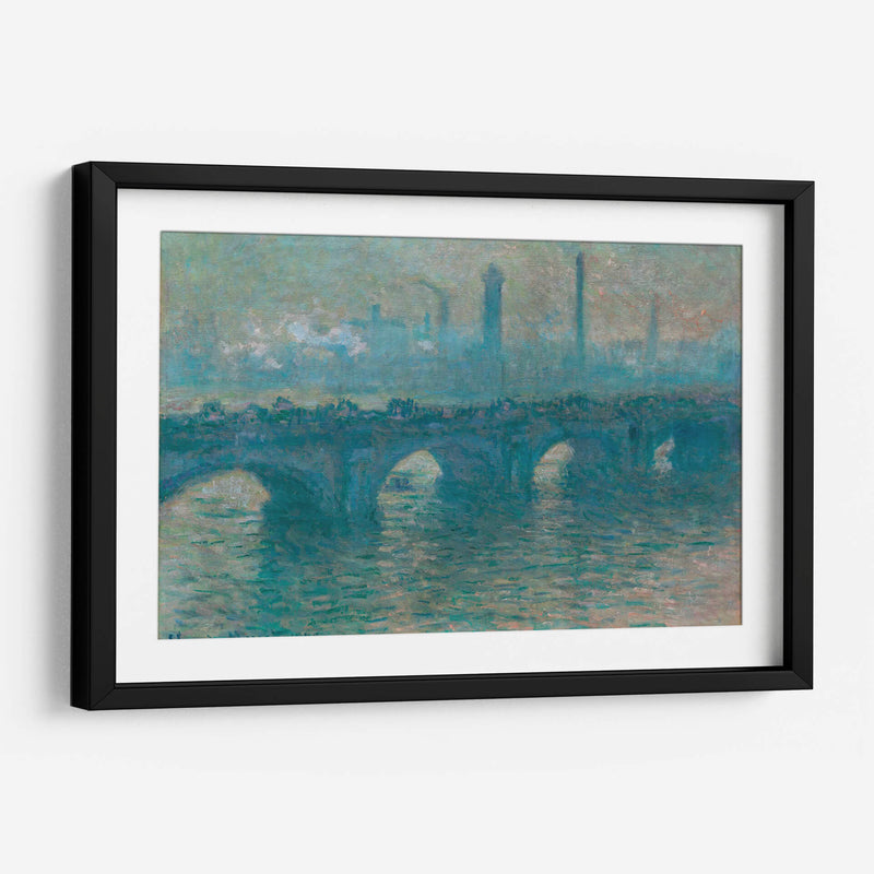 Puente de Waterloo, tiempo gris - Claude Monet | Cuadro decorativo de Canvas Lab