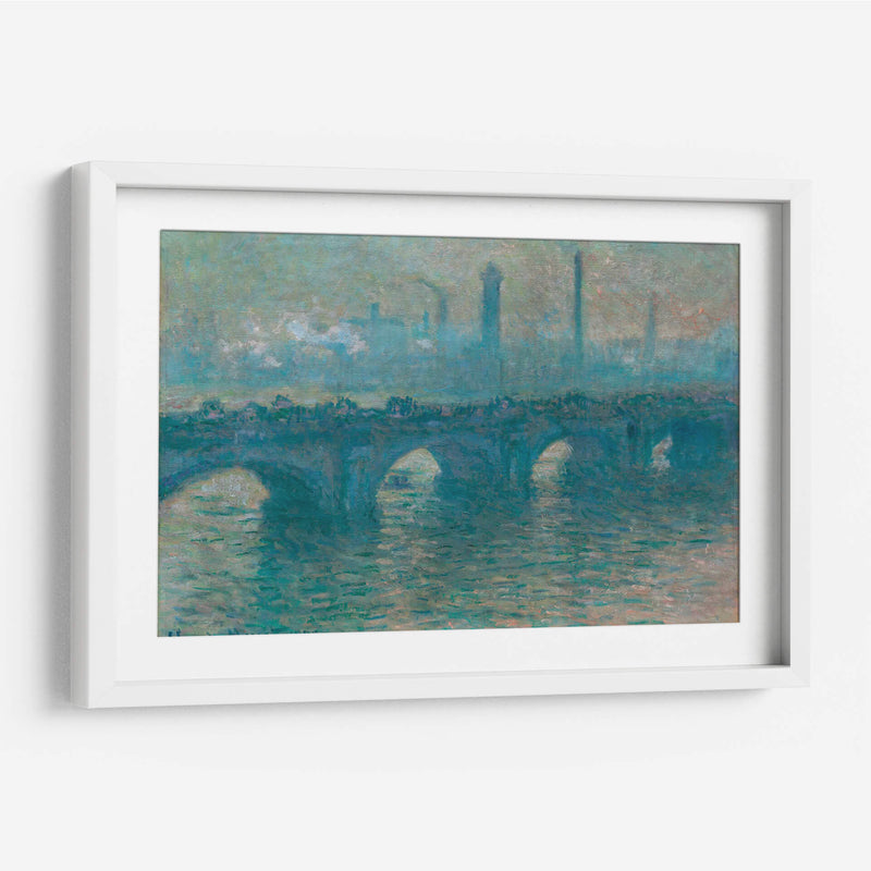 Puente de Waterloo, tiempo gris - Claude Monet | Cuadro decorativo de Canvas Lab