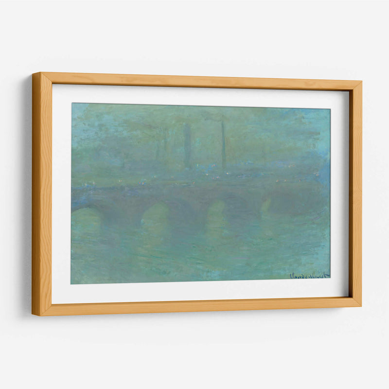 Puente de Waterloo, Londres, al anochecer - Claude Monet | Cuadro decorativo de Canvas Lab