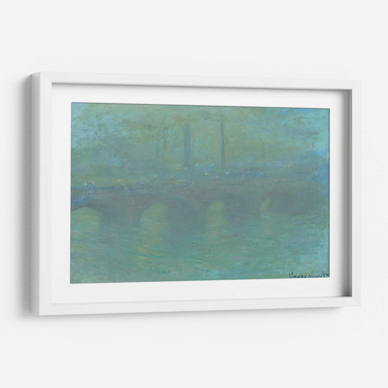 Puente de Waterloo, Londres, al anochecer - Claude Monet | Cuadro decorativo de Canvas Lab