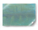 Puente de Waterloo, Londres, al anochecer - Claude Monet | Cuadro decorativo de Canvas Lab
