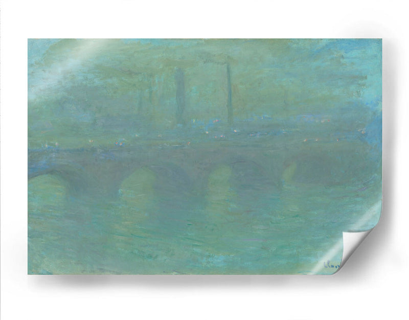 Puente de Waterloo, Londres, al anochecer - Claude Monet | Cuadro decorativo de Canvas Lab