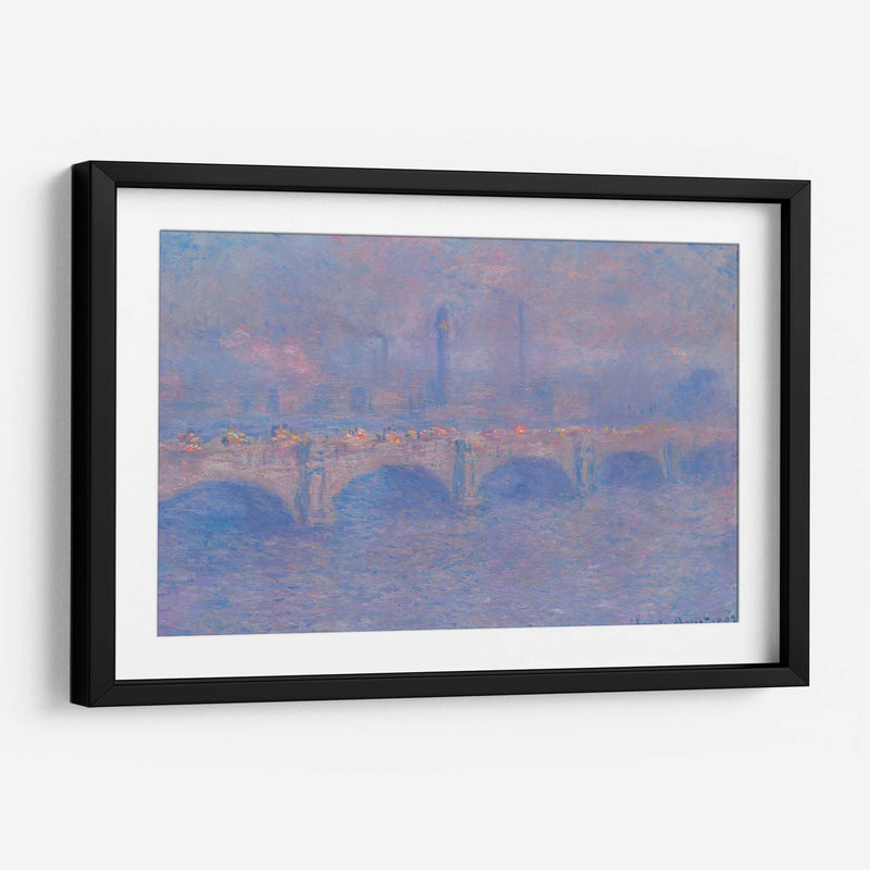 Puente de Waterloo, efecto de luz solar - Claude Monet | Cuadro decorativo de Canvas Lab