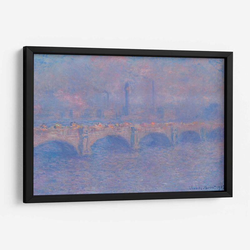 Puente de Waterloo, efecto de luz solar - Claude Monet | Cuadro decorativo de Canvas Lab