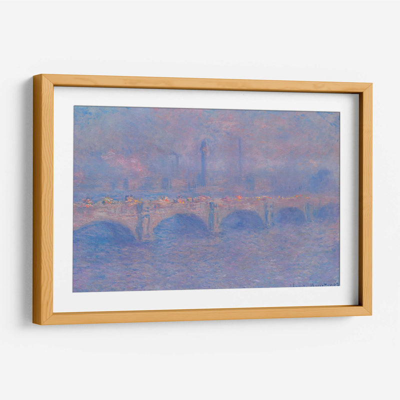 Puente de Waterloo, efecto de luz solar - Claude Monet | Cuadro decorativo de Canvas Lab