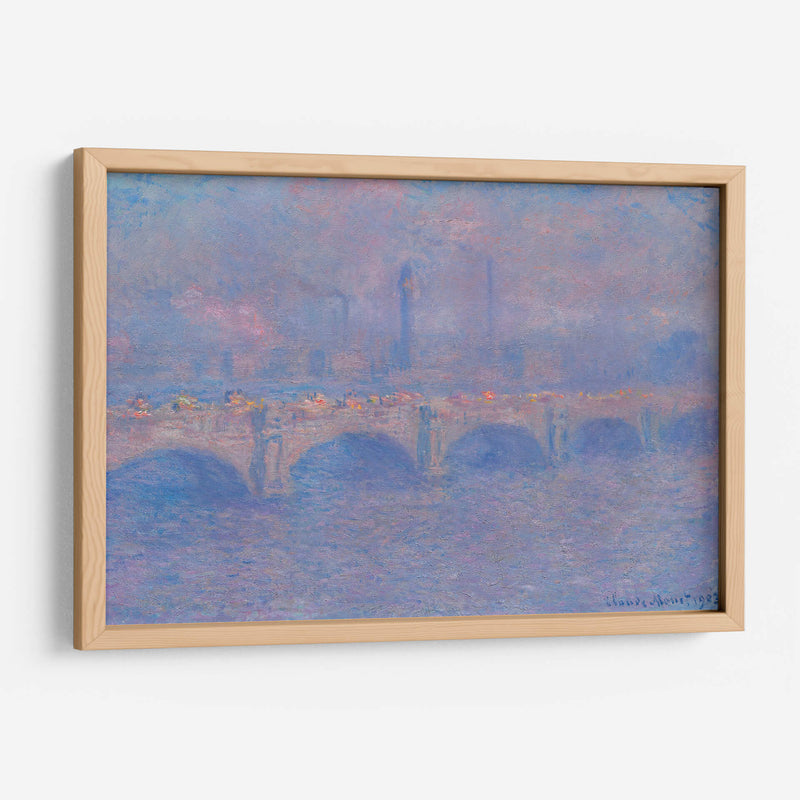 Puente de Waterloo, efecto de luz solar - Claude Monet | Cuadro decorativo de Canvas Lab