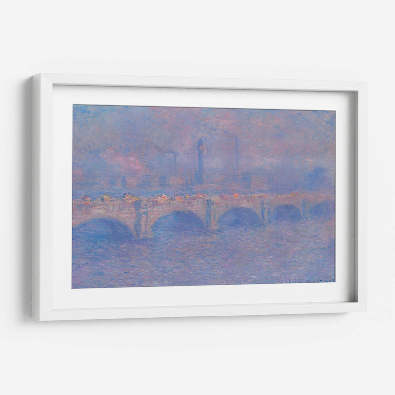 Puente de Waterloo, efecto de luz solar - Claude Monet | Cuadro decorativo de Canvas Lab