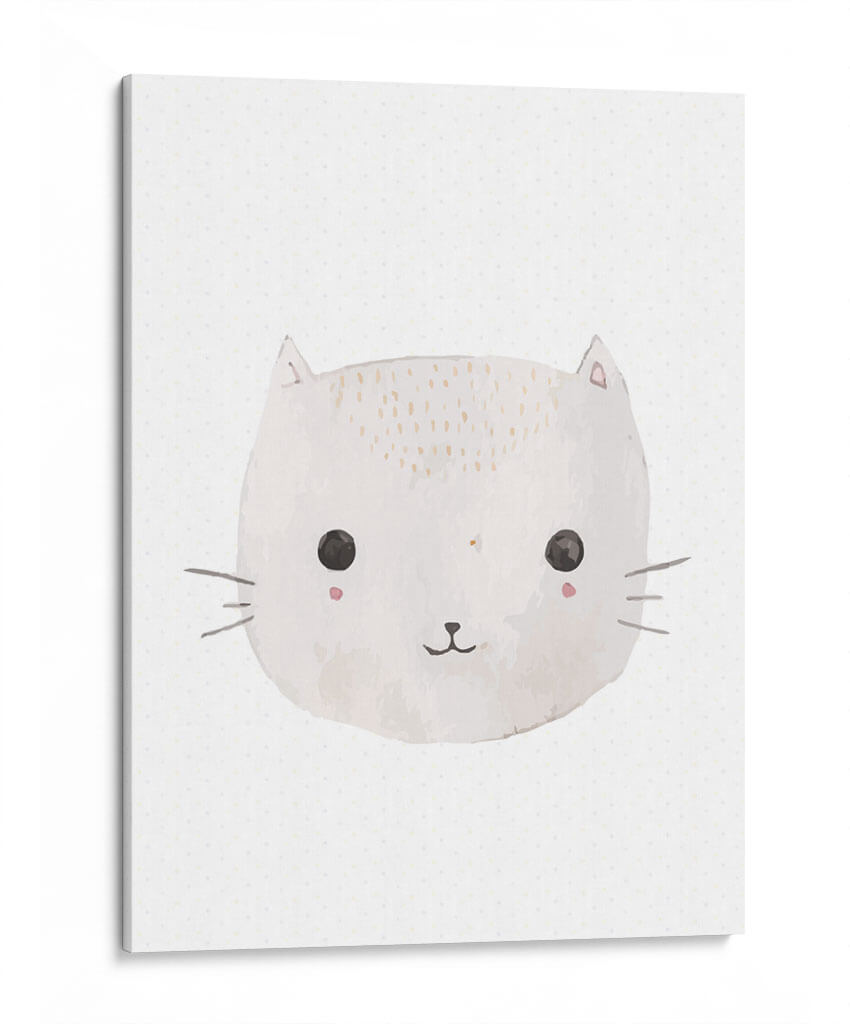 Carita gris de gatito | Cuadro decorativo de Canvas Lab