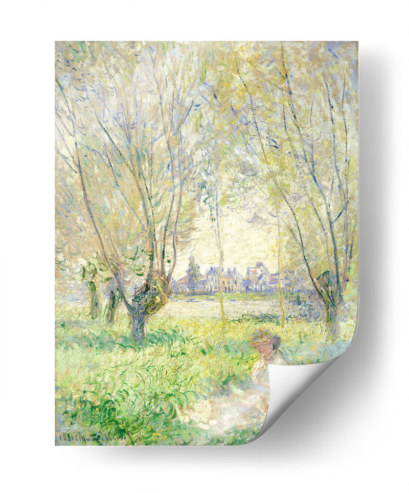 Mujer sentada bajo los sauces - Claude Monet | Cuadro decorativo de Canvas Lab