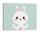 Conejito blanco feliz | Cuadro decorativo de Canvas Lab