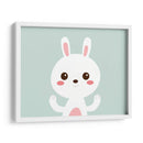 Conejito blanco feliz | Cuadro decorativo de Canvas Lab
