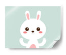 Conejito blanco feliz | Cuadro decorativo de Canvas Lab