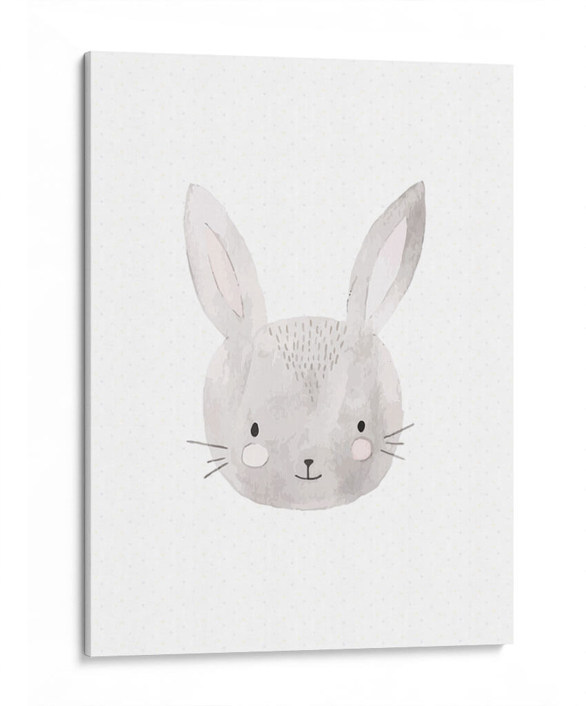 Conejito gris de acuarela | Cuadro decorativo de Canvas Lab