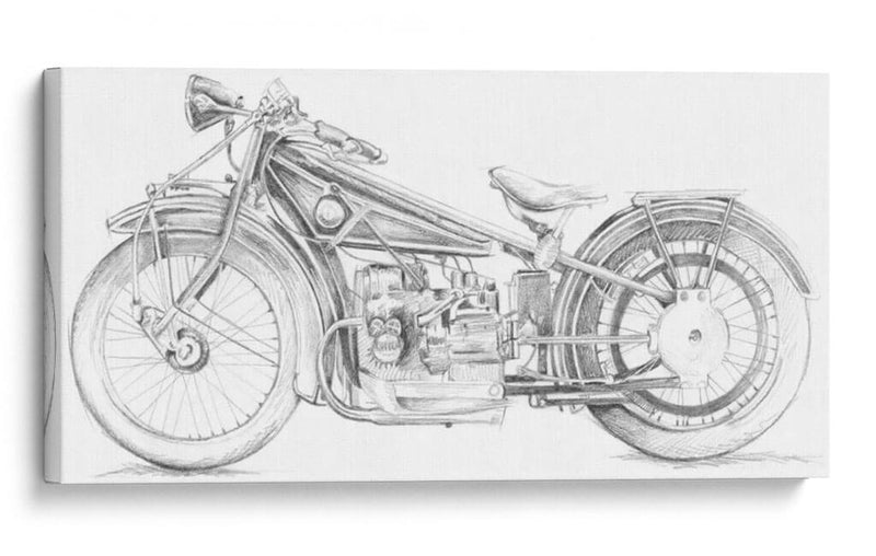 Boceto De La Motocicleta I - Megan Meagher | Cuadro decorativo de Canvas Lab