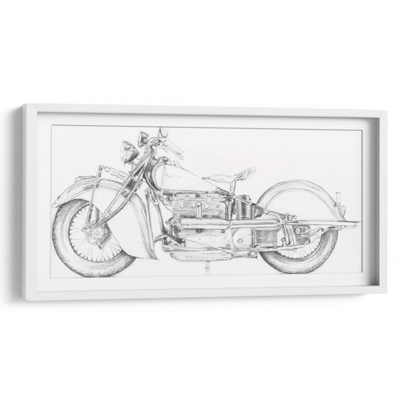 Boceto De La Motocicleta II - Megan Meagher | Cuadro decorativo de Canvas Lab