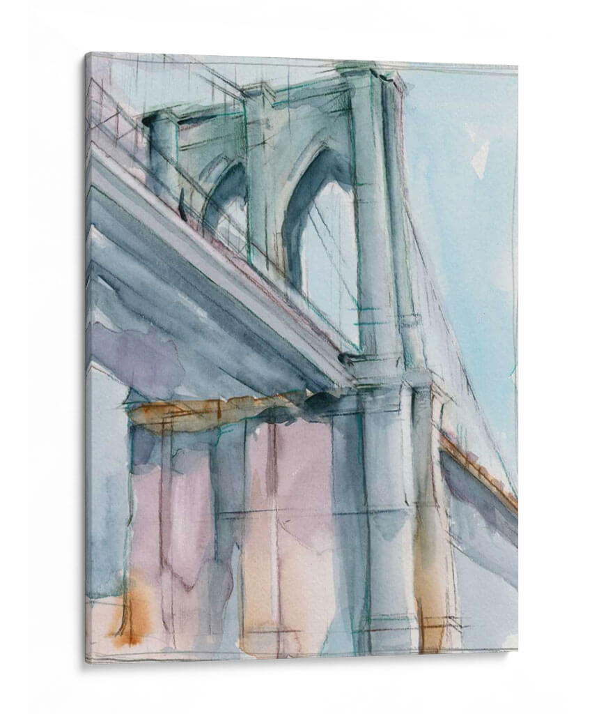 Acuarela Puente II Estudio - Ethan Harper | Cuadro decorativo de Canvas Lab