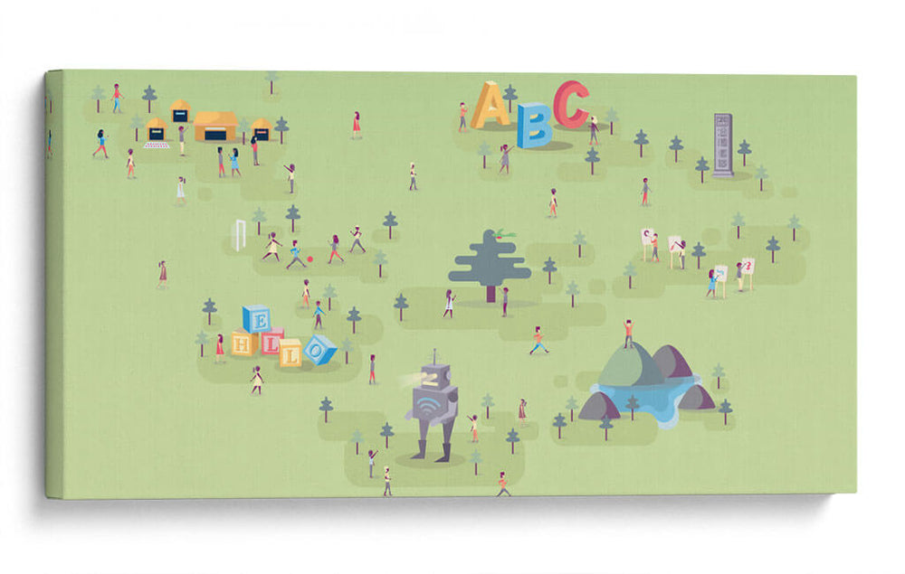 Didactic valley | Cuadro decorativo de Canvas Lab