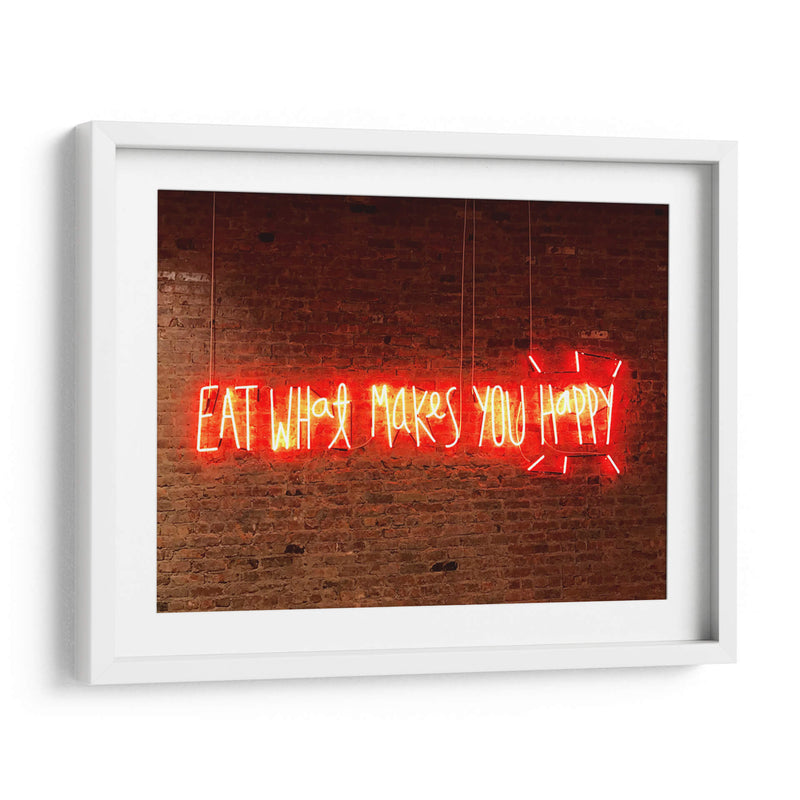 Eat what makes you happy | Cuadro decorativo de Canvas Lab