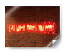 Eat what makes you happy | Cuadro decorativo de Canvas Lab