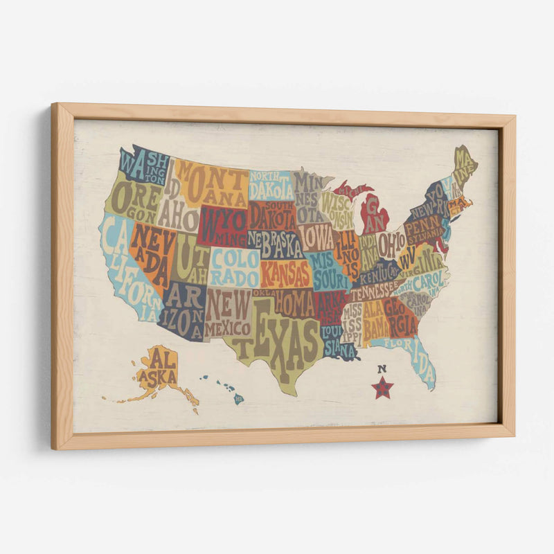 Señales De Estado De Los Estados - June Erica Vess | Cuadro decorativo de Canvas Lab