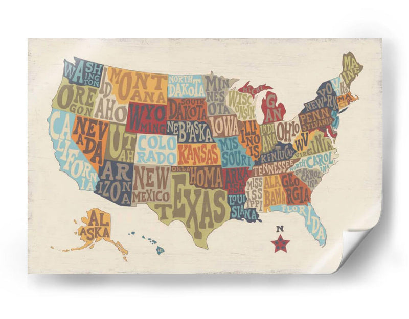 Señales De Estado De Los Estados - June Erica Vess | Cuadro decorativo de Canvas Lab