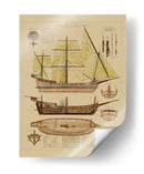 Plan De Envío Antiguo II - Vision Studio | Cuadro decorativo de Canvas Lab