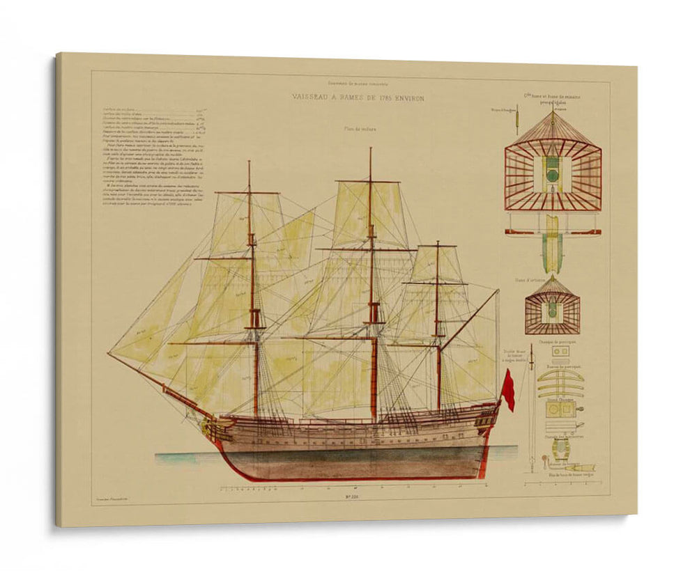 Plan De Envío Antiguo VIII - Vision Studio | Cuadro decorativo de Canvas Lab